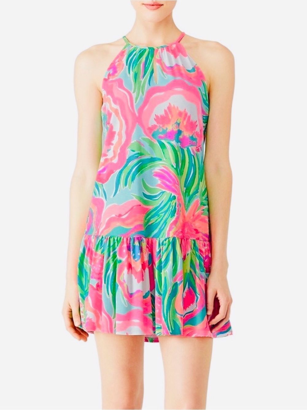 NWT Lilly Pulitzer Isabeau Dress Paradise Bound Serene Blue